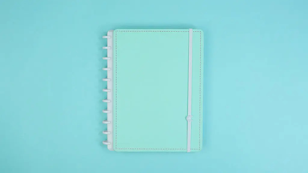 Caderno Inteligente 60 Folhas com Pauta 20 Folhas Lisas Verde Pastel