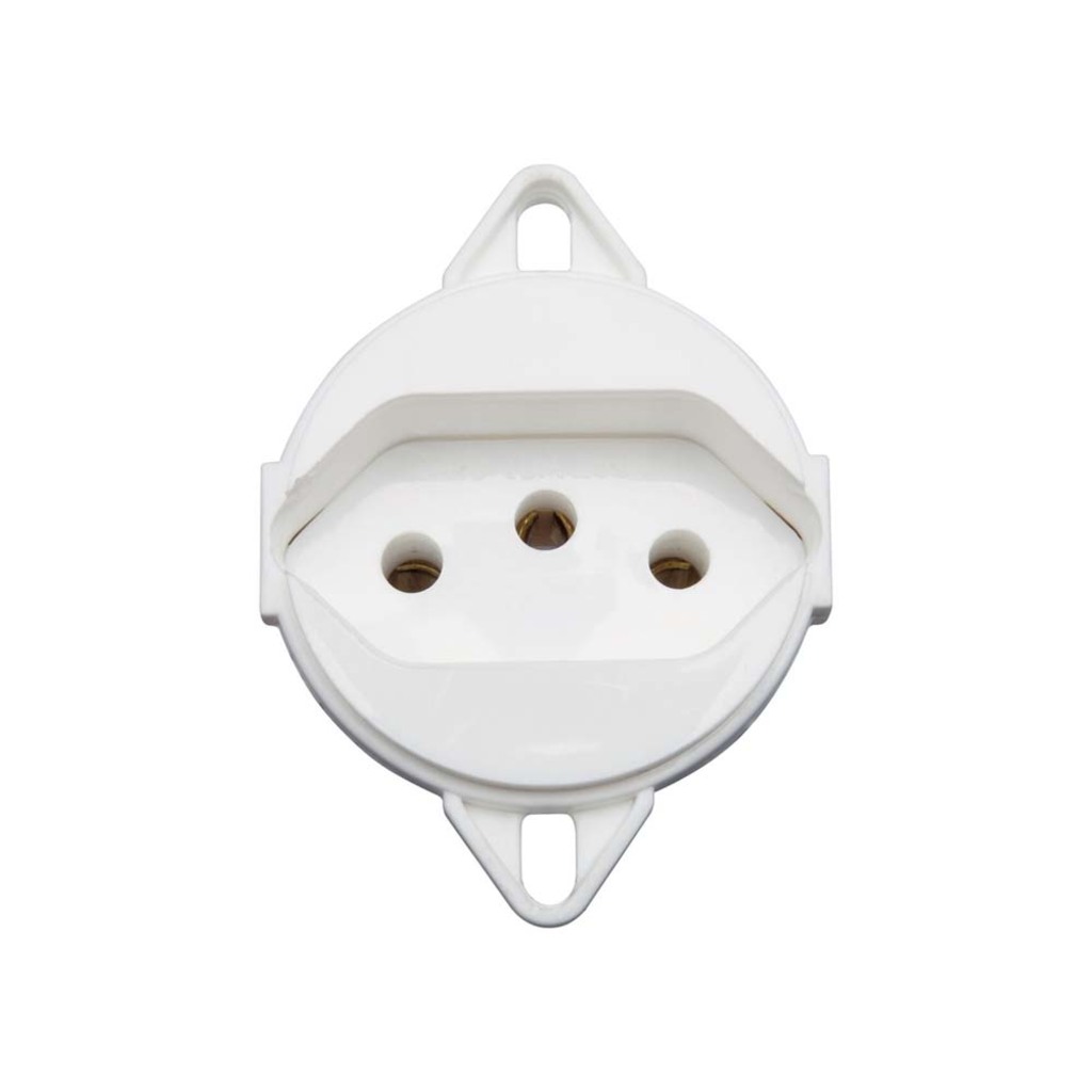 Tomada Modulo 2 Pinos + Terra 20A Branco Tramontina - 57111/096