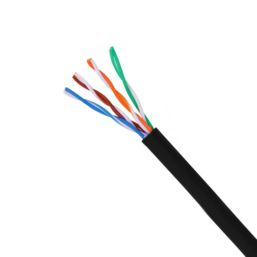 Cabo de Rede 24AWG Telecam Cat.5E 4 Pares Preto 210800103 Caixa 305m 100% Cobre Homologado ANATEL