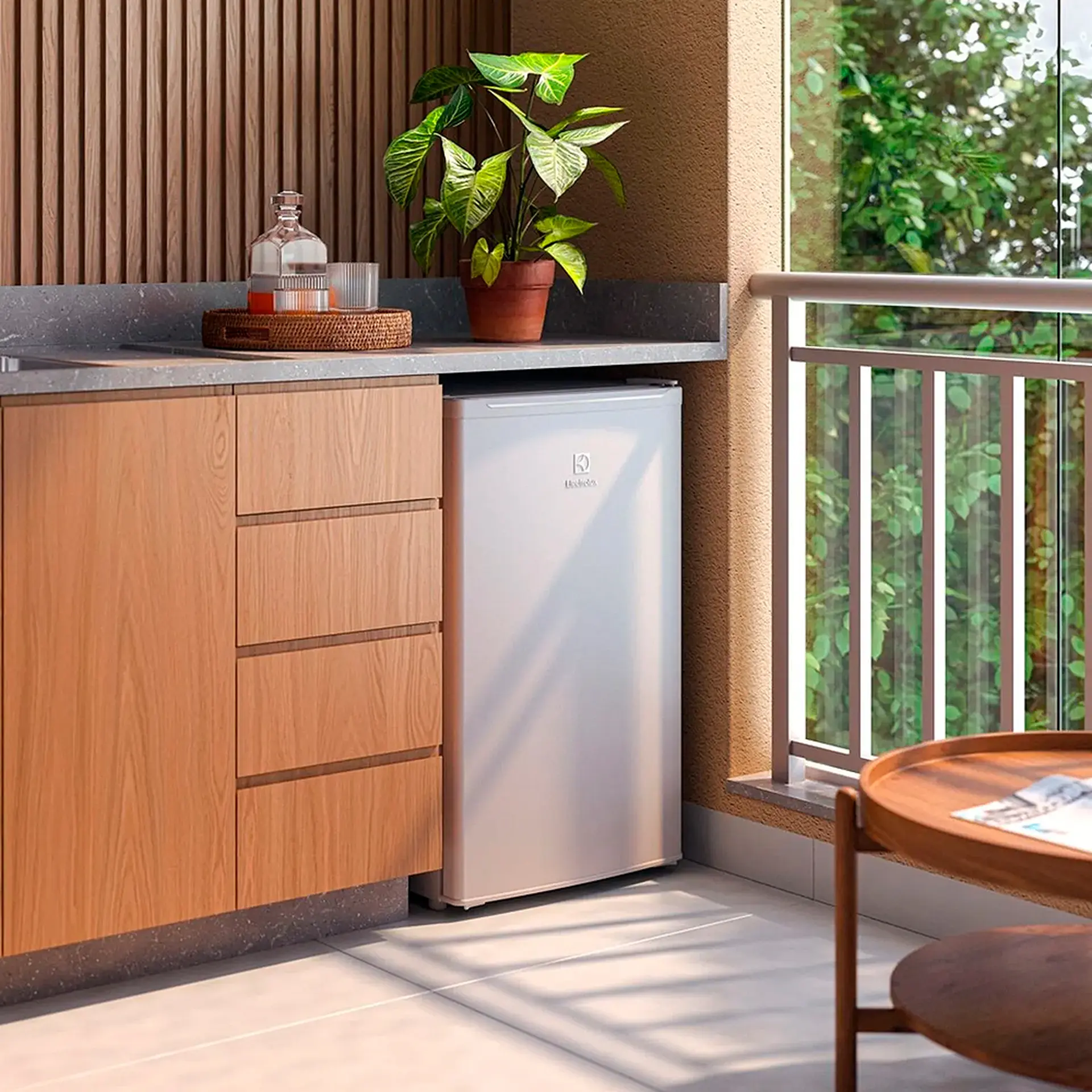 Frigobar Electrolux 122L 1 Porta Cycle Defrost EM120 com Porta Reversível - Branco - 110 Volts
