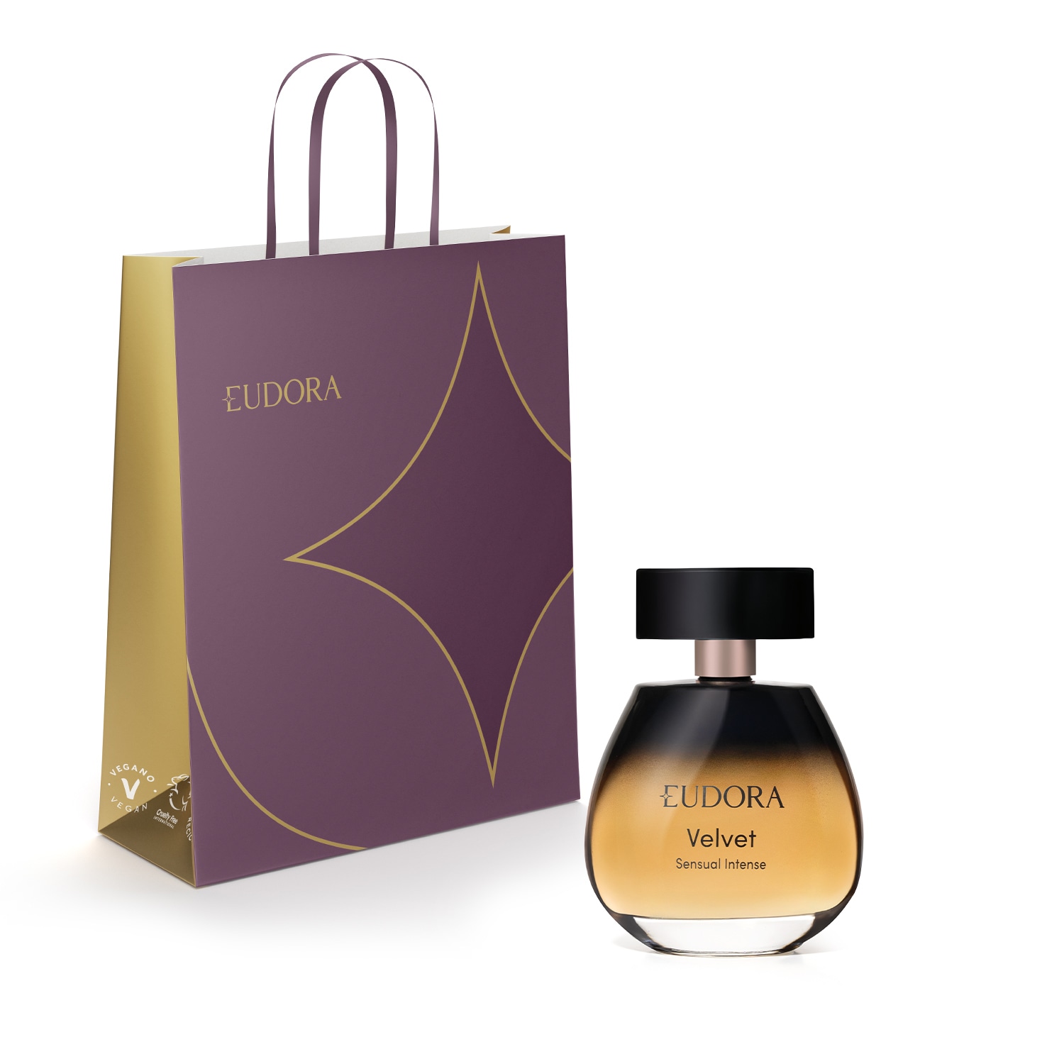Combo Eudora Velvet Sensual: Desodorante Colônia 100ml + Sacola