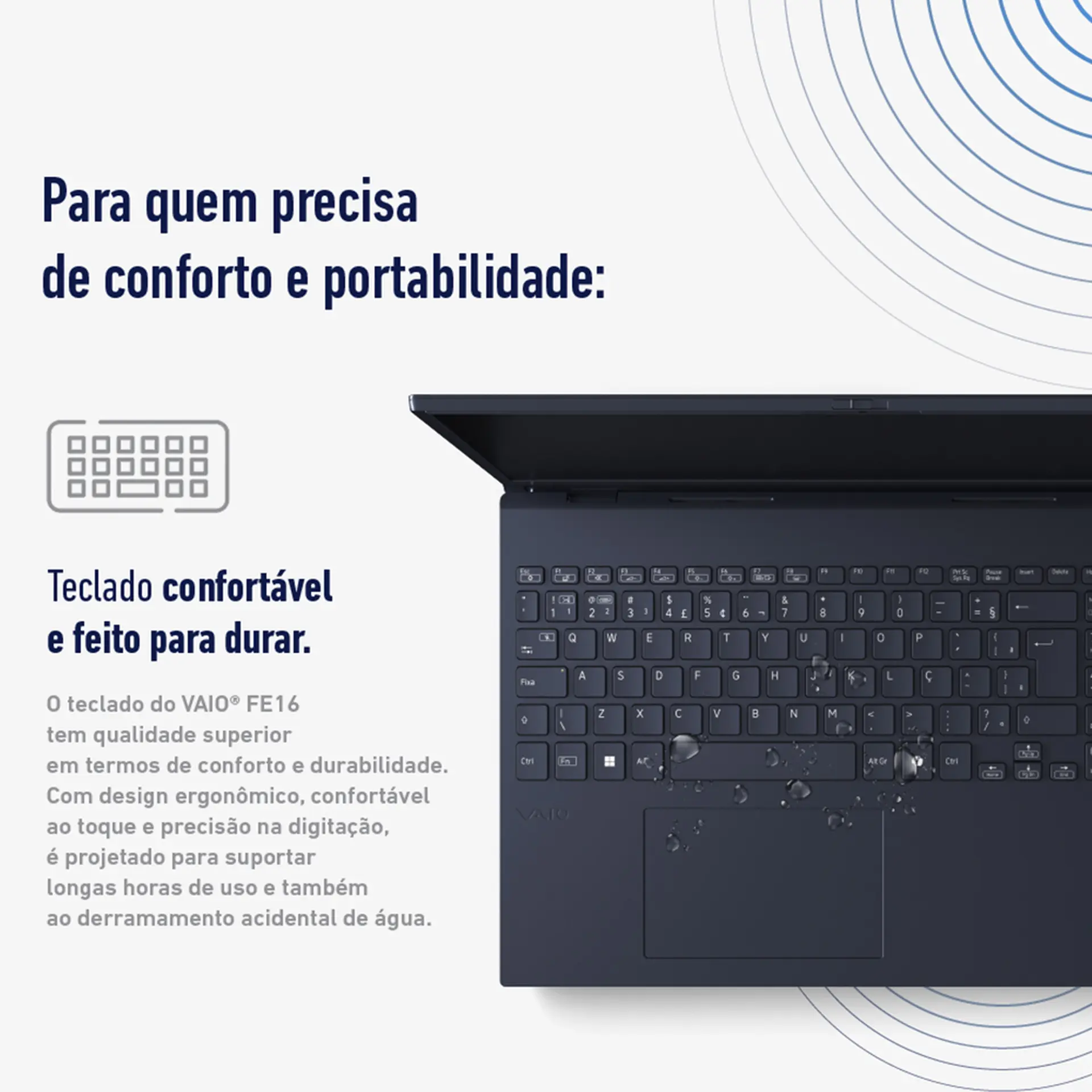 Notebook Vaio FE16 Ryzen 5 W11 16GB 512GB SSD 16" - Cinza - Bivolt