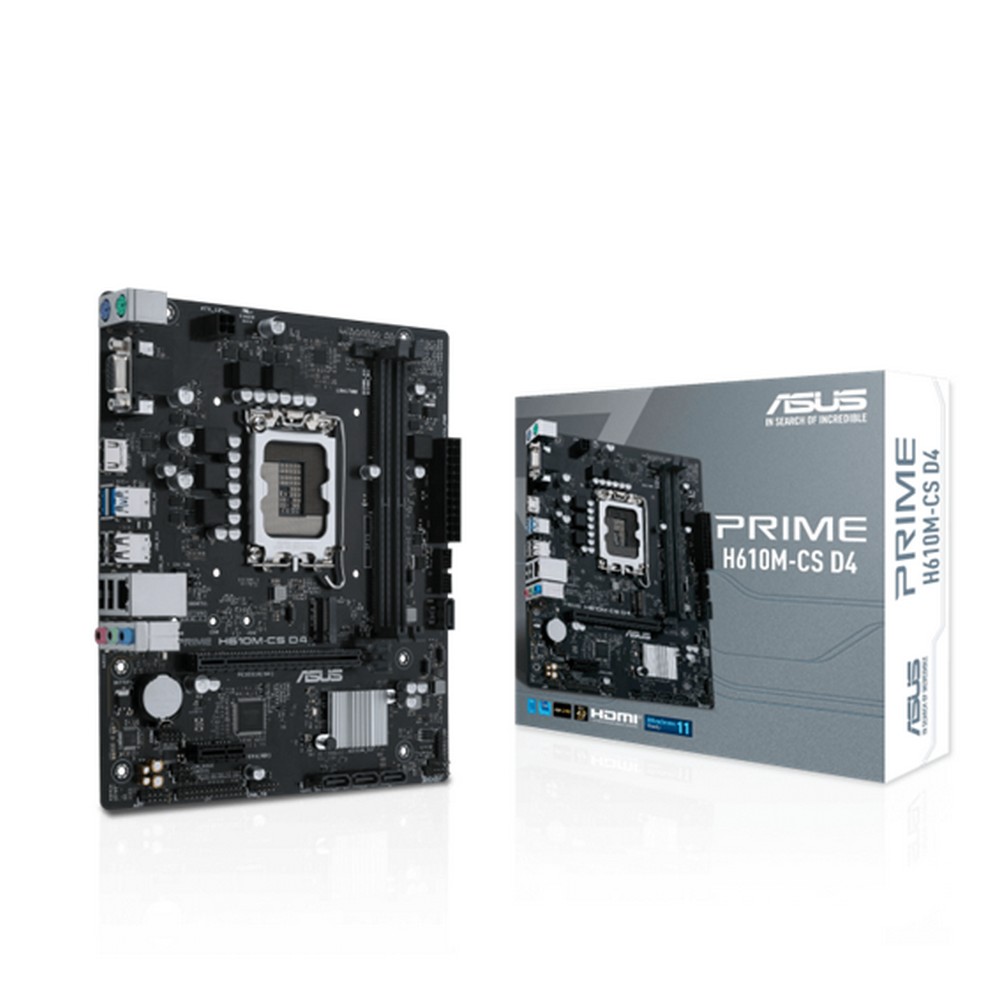 Placa Mãe Asus Prime H610MCS D4 para Intel LGA1700 Memória DDR4 Som Vídeo e Rede