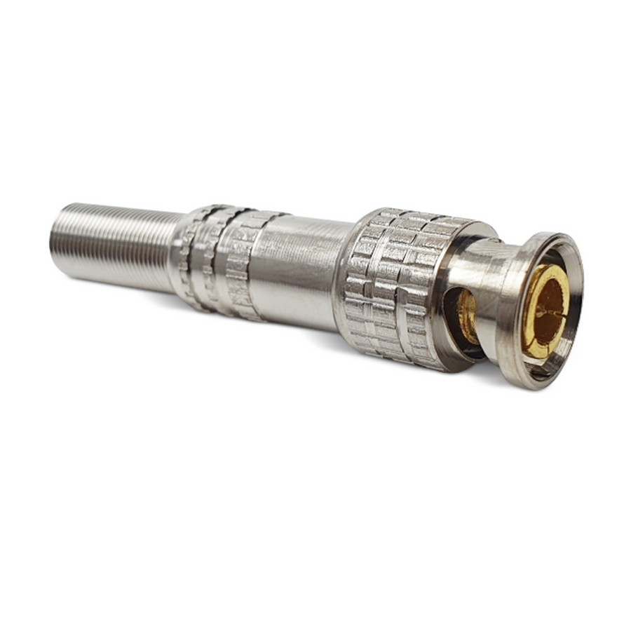Conector BNC RG59 Macho JFL Parafusável com Mola Pacote 10 Conectores 53147