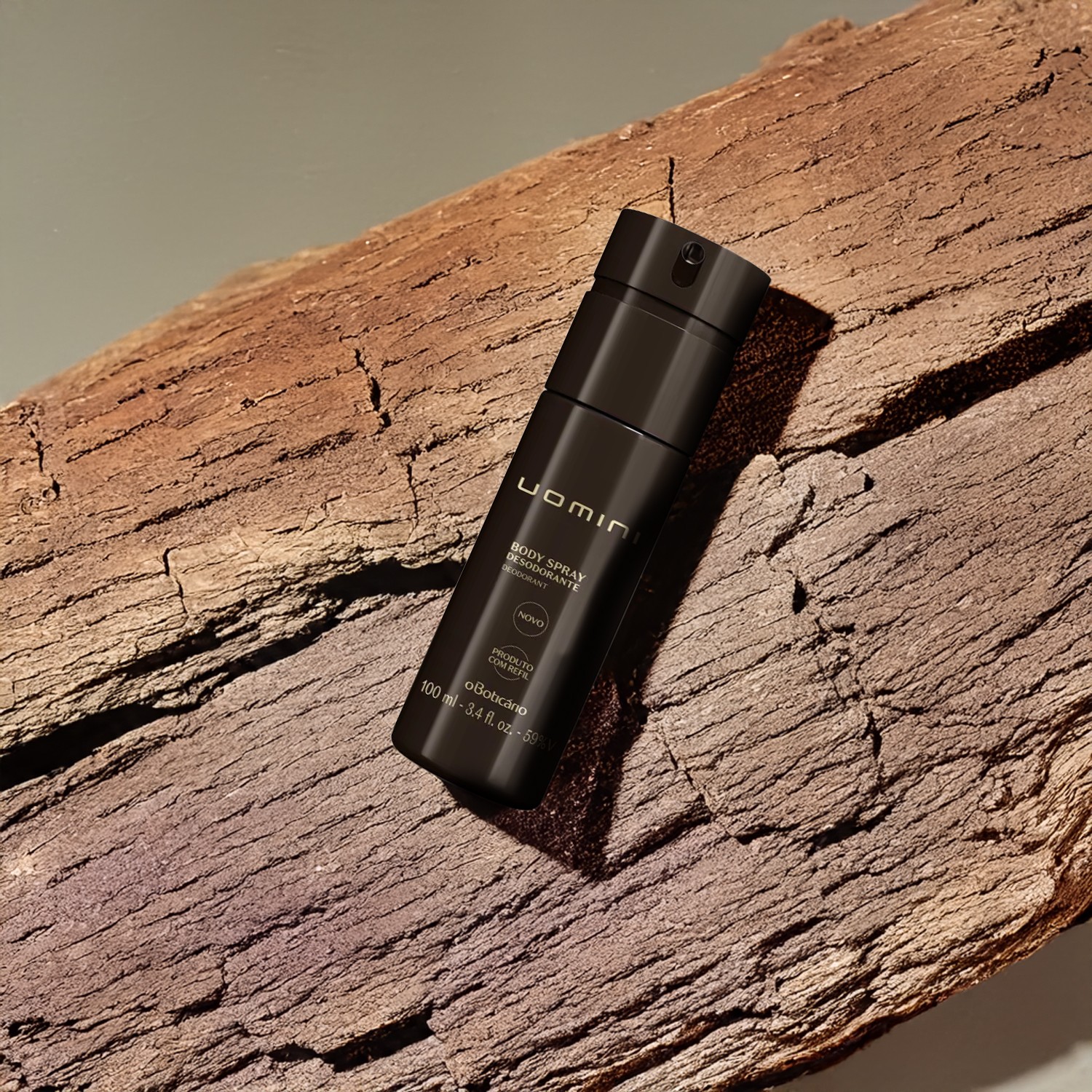 Combo Presente Dia dos Pais Uomini: Black Desodorante Colônia 100ml + Body Spray 100ml + Caixa Presenteável