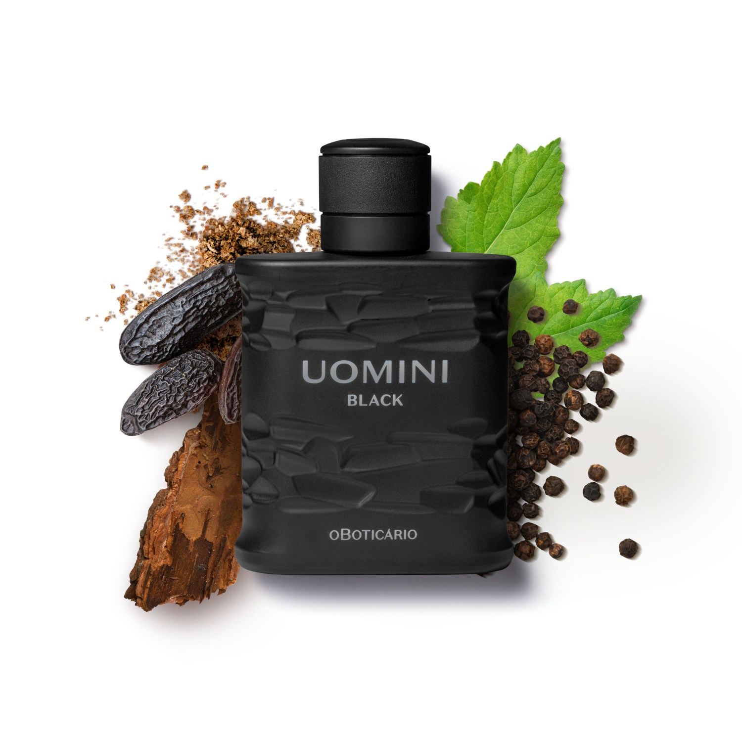 Combo Presente Dia dos Pais Uomini: Black Desodorante Colônia 100ml + Body Spray 100ml + Caixa Presenteável