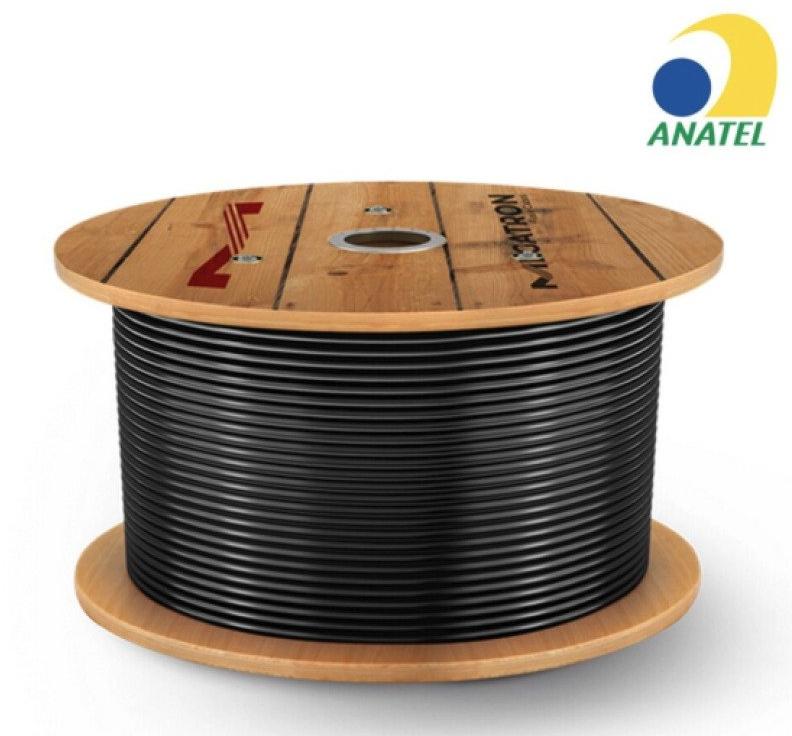 Cabo de Rede Dupla Capa Blindado 24AWG Megatron Cat.5E 4 Pares Preto 2545 Bobina com 305 Metros - 100% Cobre Homologado ANATEL