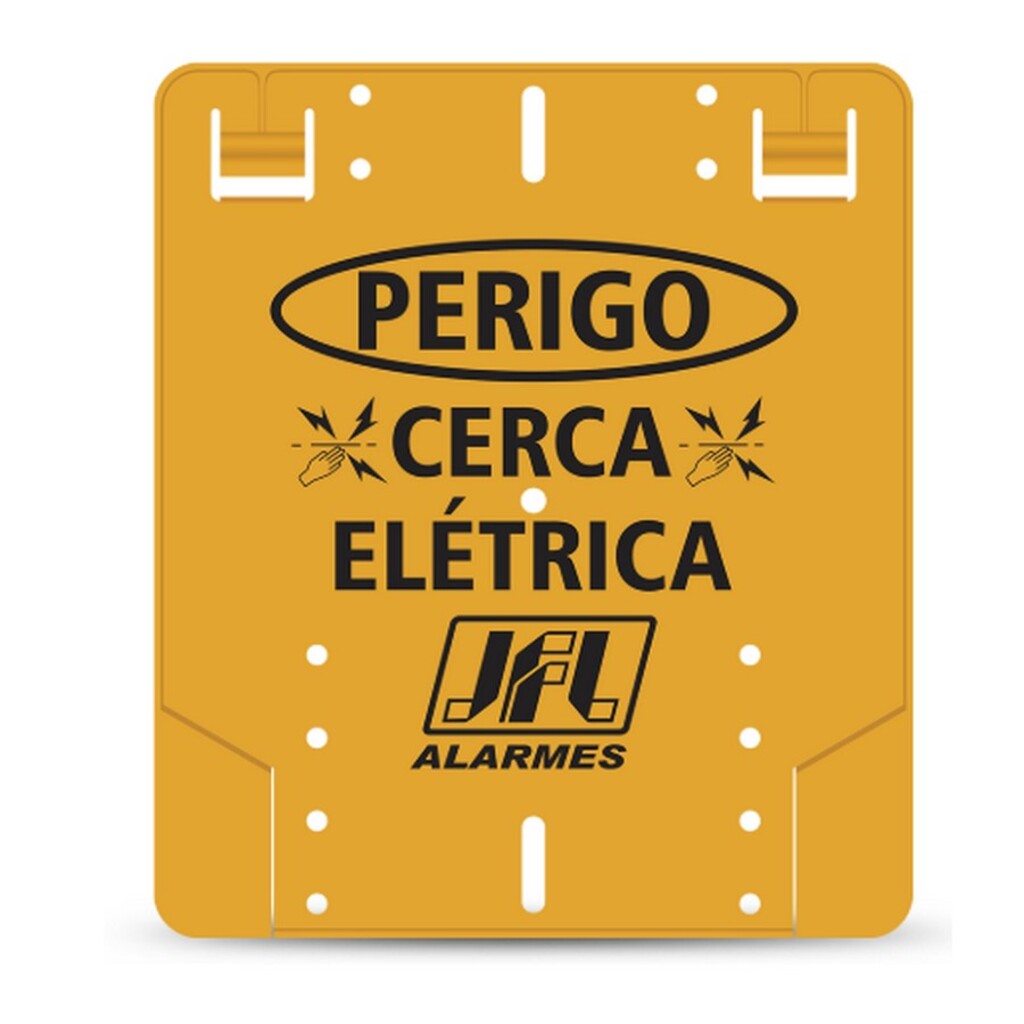 Placa de Plástico Perigo Cerca Elétrica 165 X 190MM Unitário - JFL - 25617 PLACA