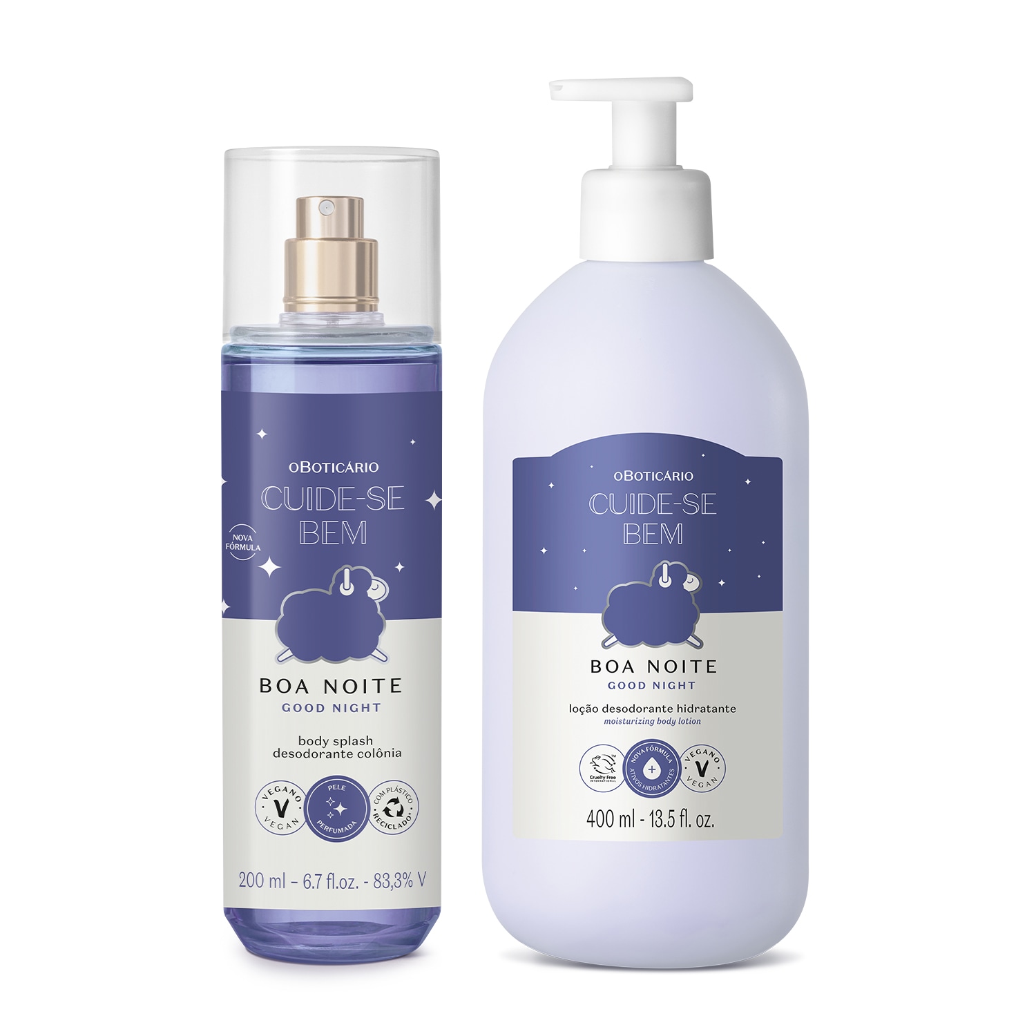 Combo Cuide-se Bem Boa Noite: Body Splash 200ml + Hidratante Desodorante Corporal 400ml