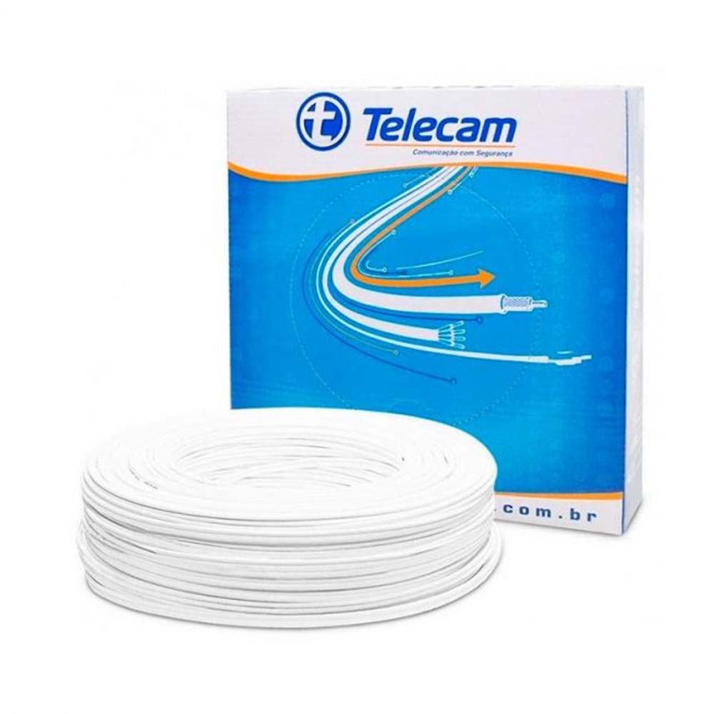 Cabo Coaxial RG6 90% 75 OHMS Telecam Cabos 200500401 Caixa com 100m