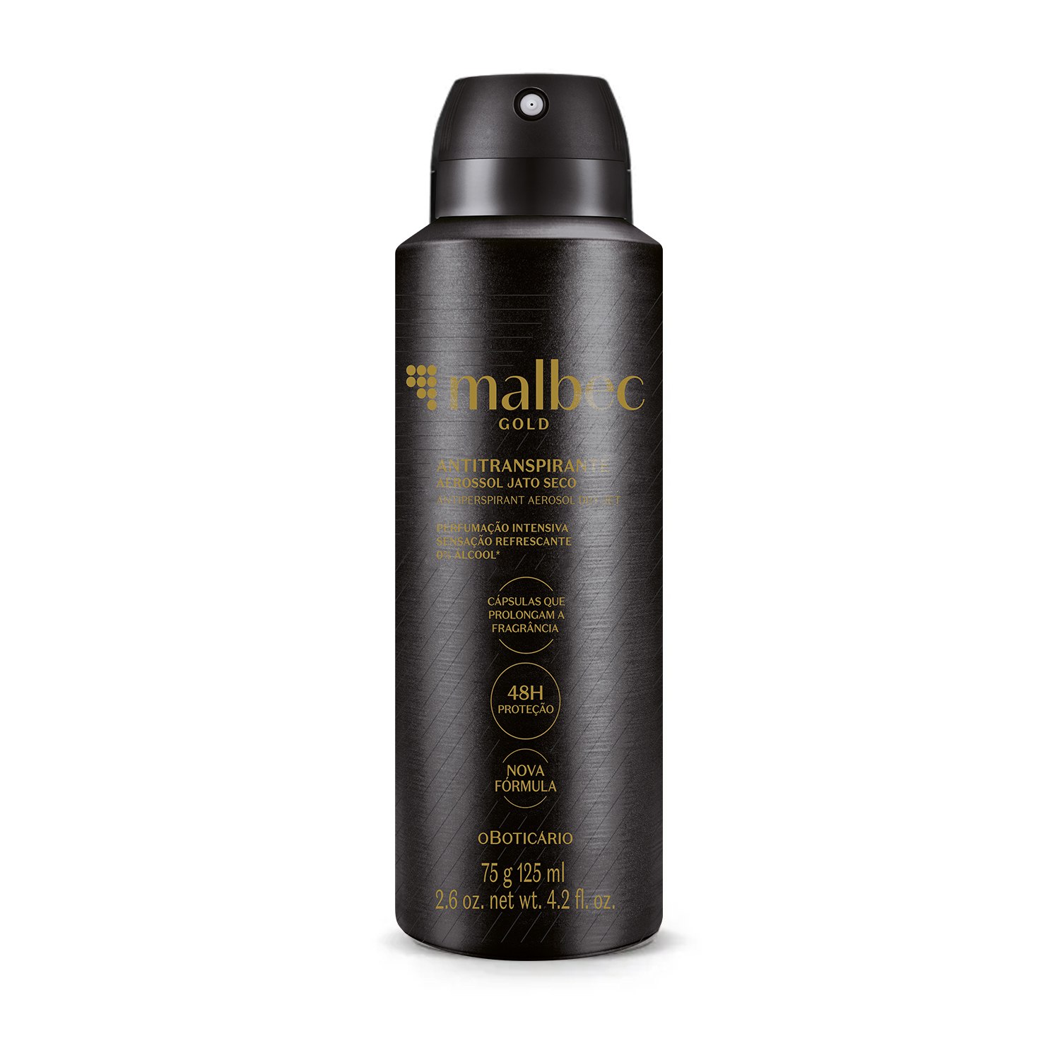 Desodorante Antitranspirante Aerossol Malbec Gold 75g/125ml