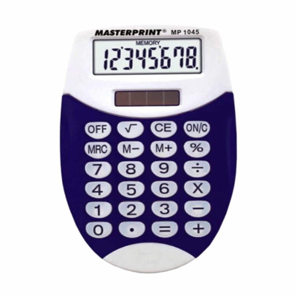 Calculadora Eletrônica de Bolso 8 Dígitos Azul Masterprint - Unitário - MP1045