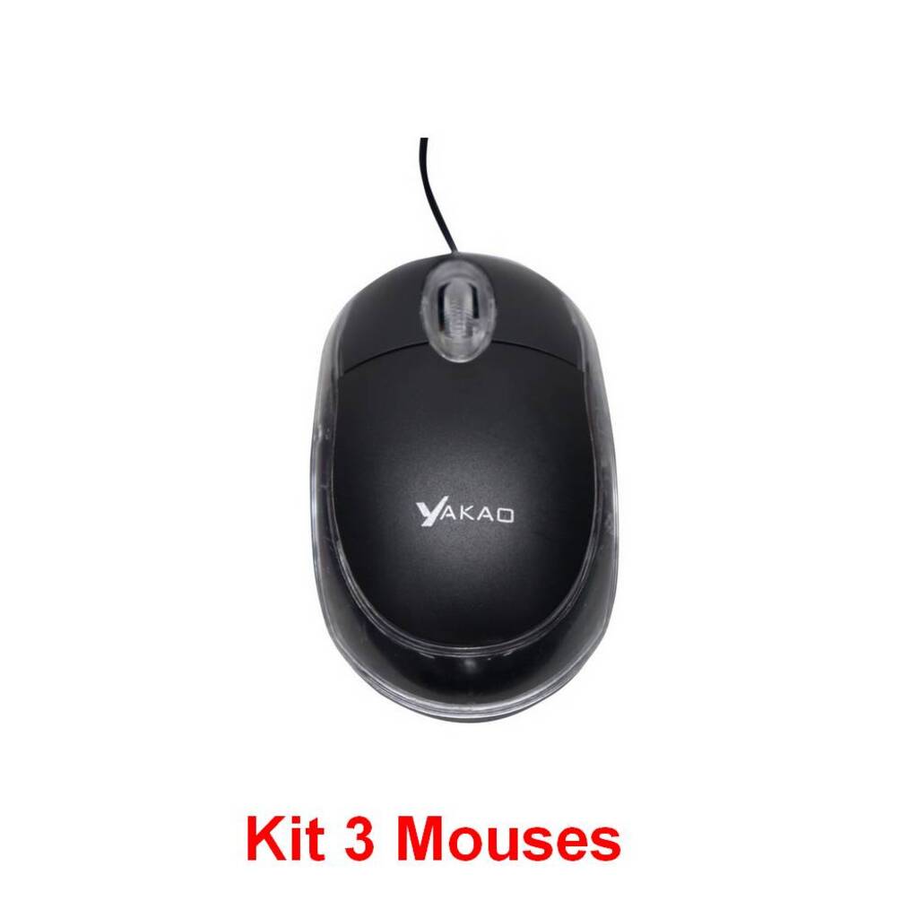 Mouse USB Mini 1000dpi Preto Yakao - B100