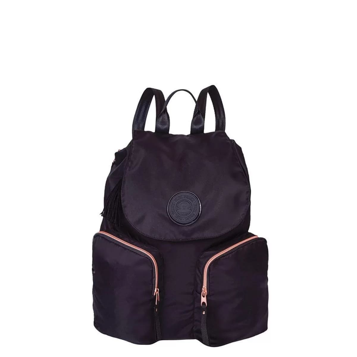 Mochila Sestini Costa Média com Tampa Paul Frank Glam Preto