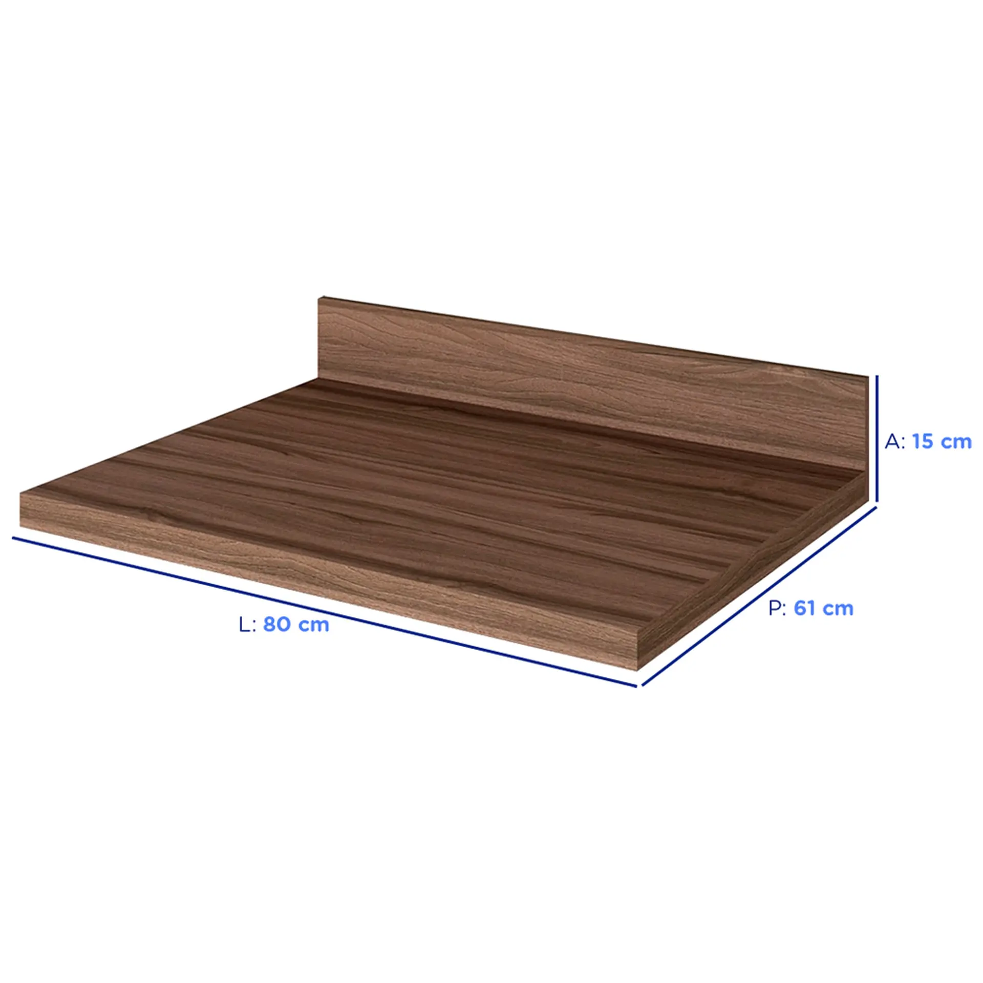 Tampo para Balcão 80cm Estrutura MDP Gourmet G3 Itatiaia - Nogal Terracota