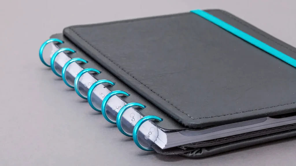 Disco para Caderno Inteligente 12 Discos Grande 31mm com Elástico Azul Metálico