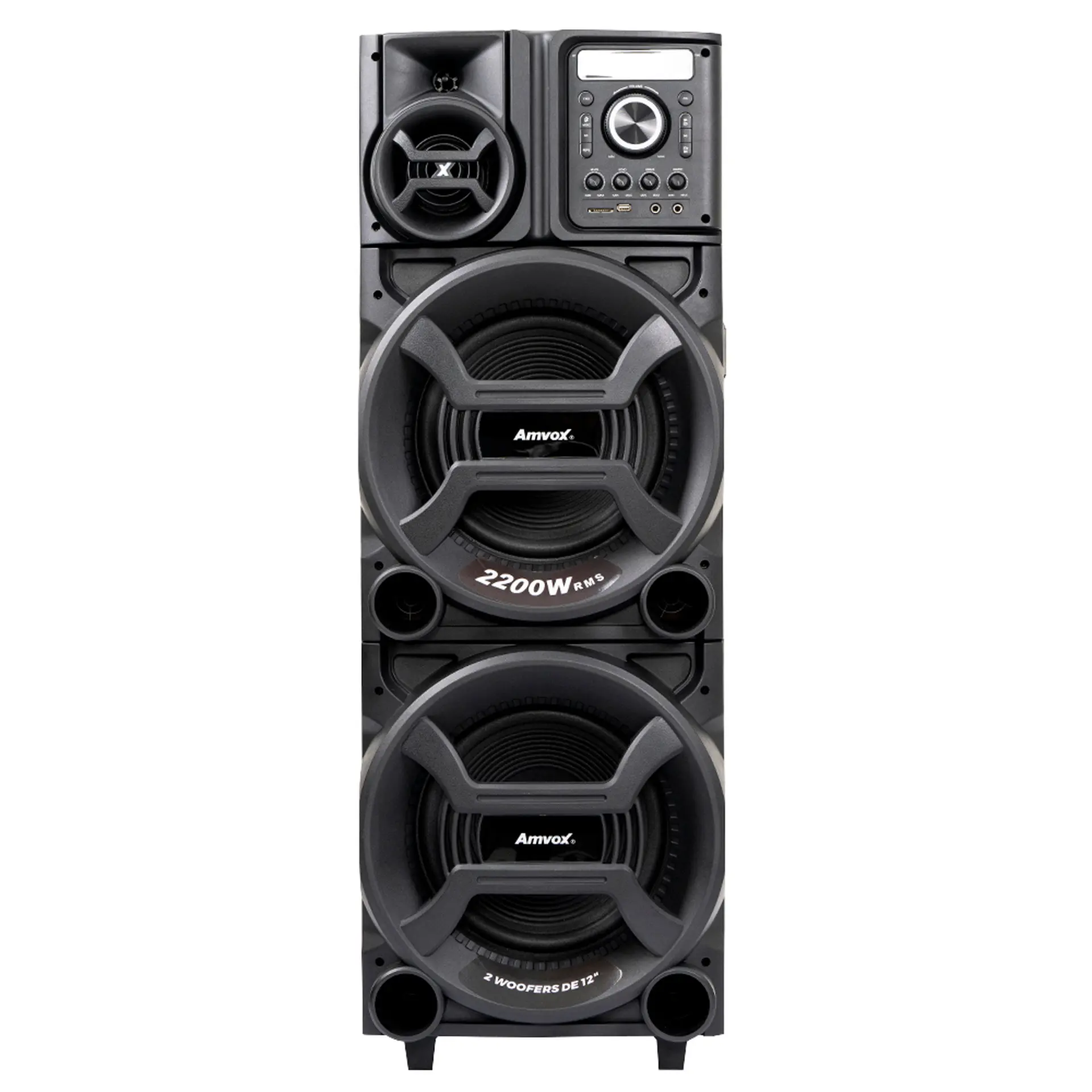 Caixa de Som Amplificada Amvox Pesadão ACA 2201 2200W Bluetooth com LED