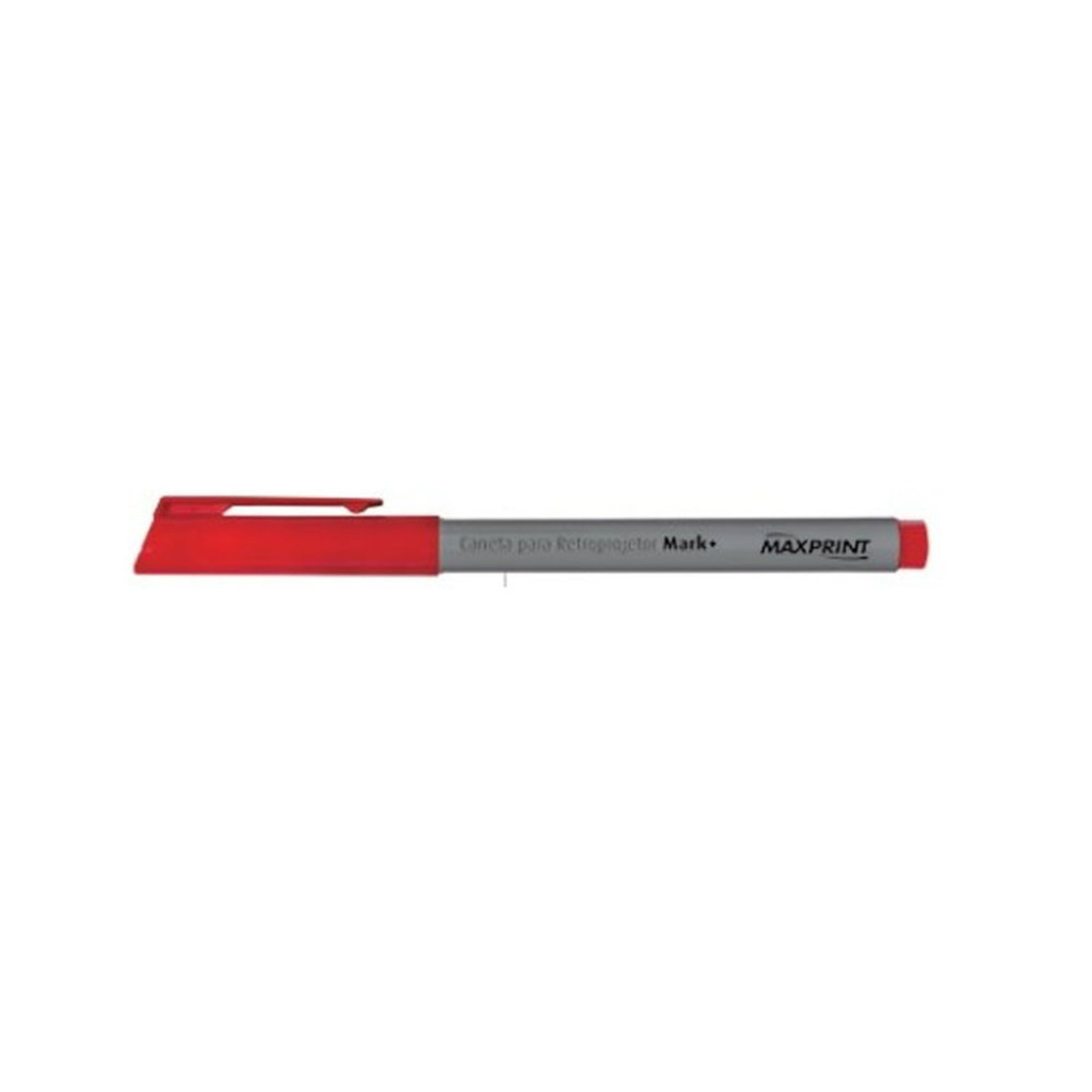 Caneta Retroprojetor 2,0mm Vermelho Maxprint Caixa com 12 Unidades - 709065 - 108157