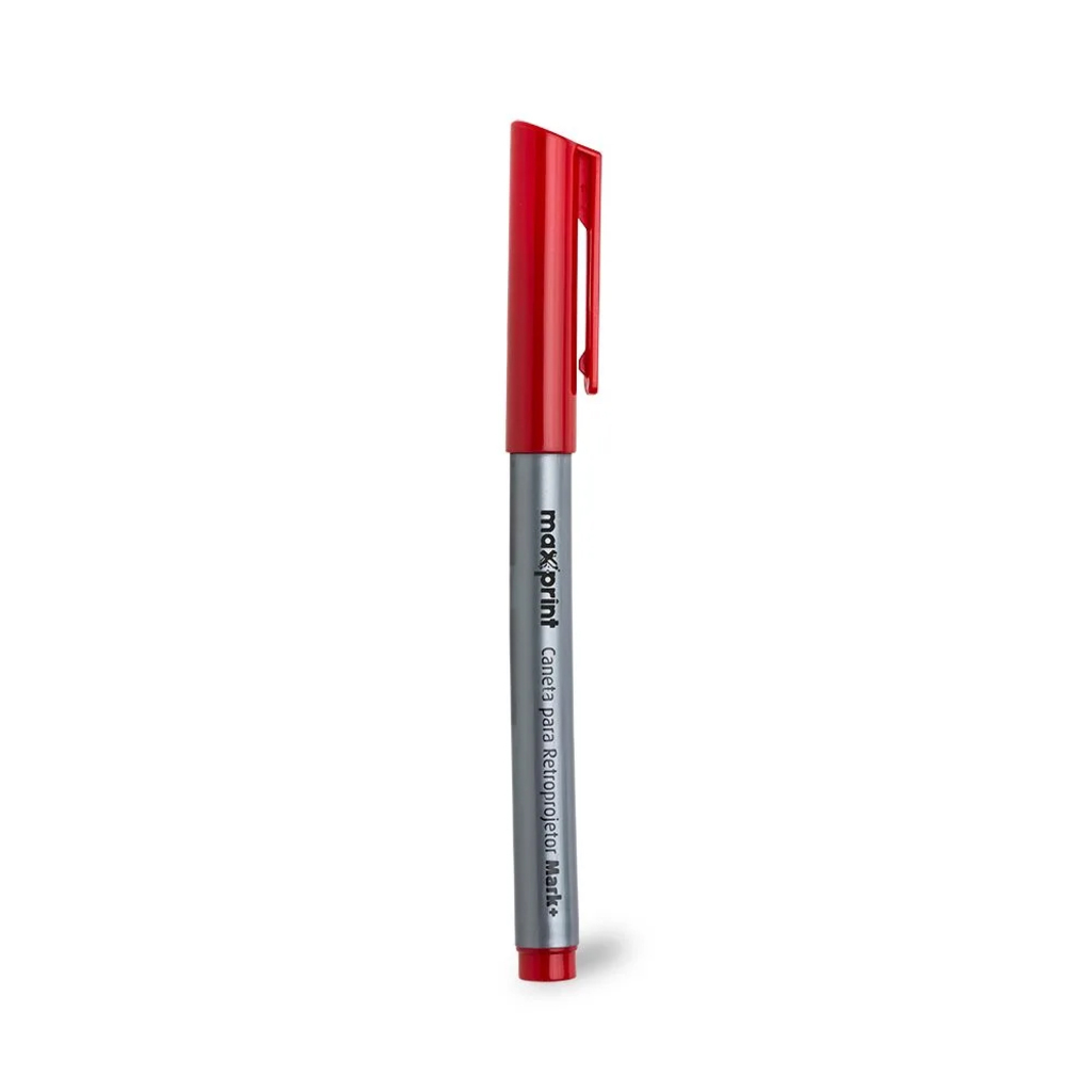 Caneta Retroprojetor 2,0mm Vermelho Maxprint Caixa com 12 Unidades - 709065 - 108157