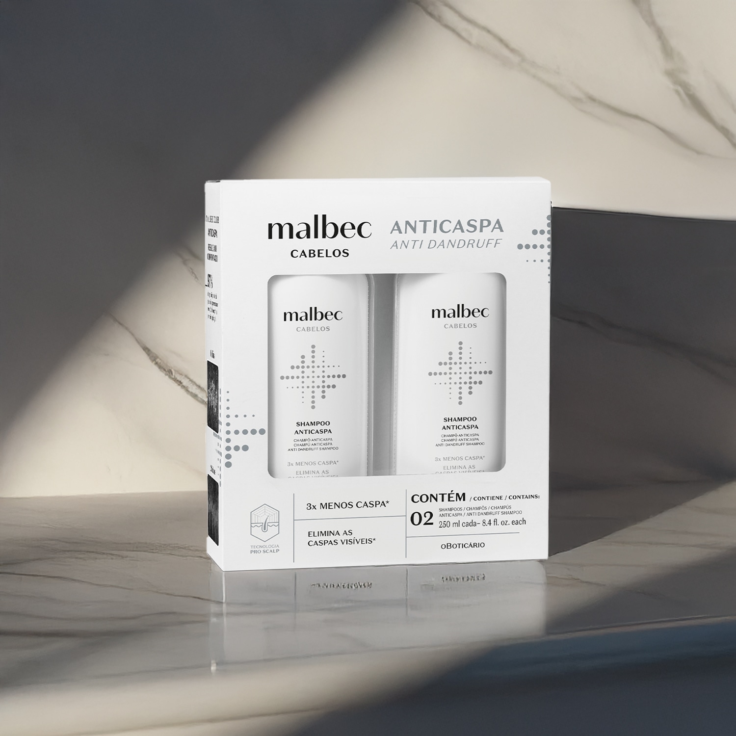 Kit Shampoo Anticaspa Malbec (2 itens)