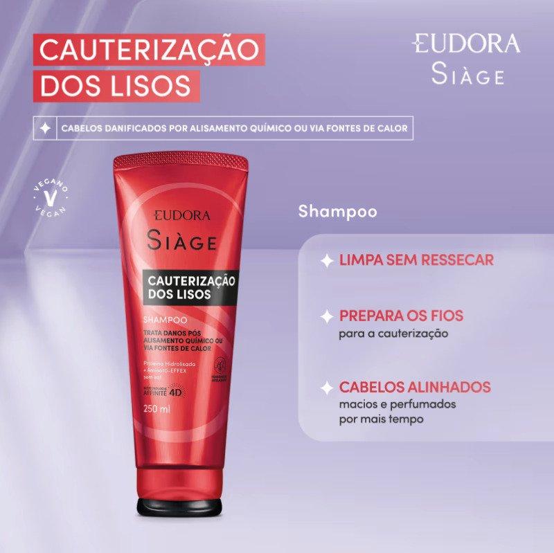 Shampoo Siàge Cauterização dos Lisos 250ml Eudora