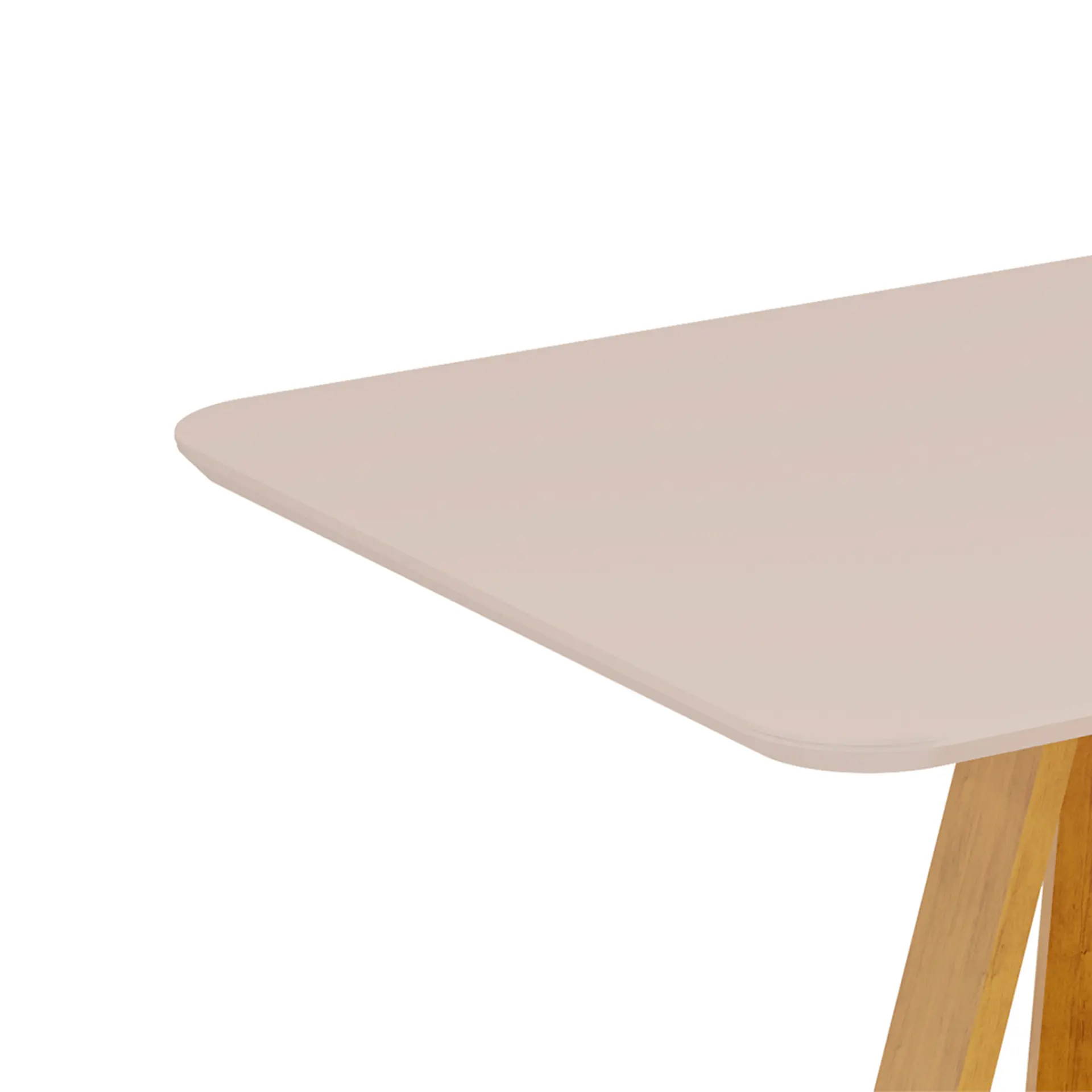 Conjunto de Mesa 4 Cadeiras Tampo MDF com Assento Estofado Celeste DJ - Cedro/off-cedro/veludo creme