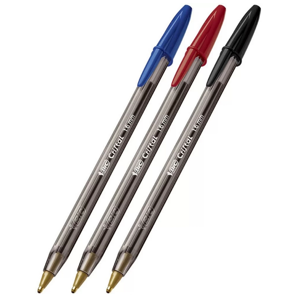 Caneta Esferográfica 1.6mm Cristal Bold 3 Cores - Bic - Blister com 3 Unidades - 892012