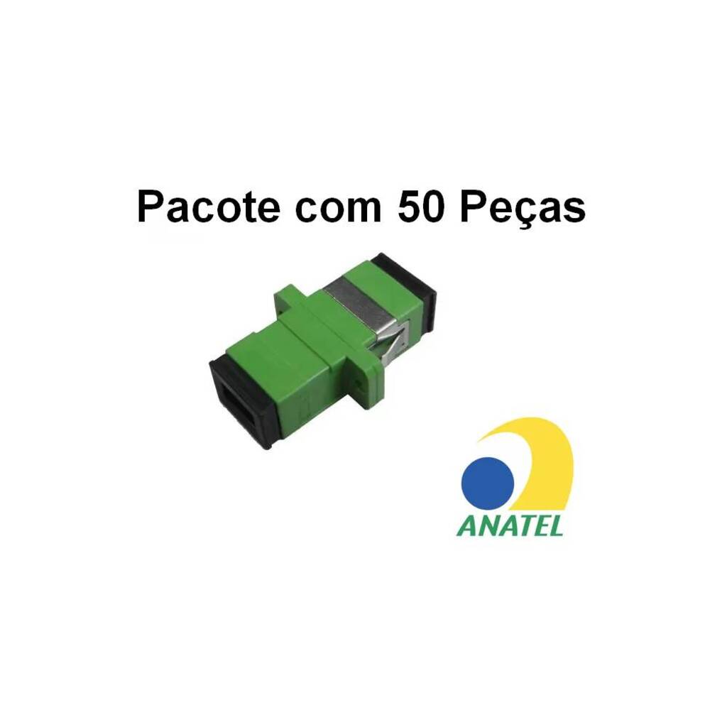 Adaptador SC/APC Simplex Fibra Óptica Seccon SecFiber - NKLT-NCPSCXGE.21 - Pacote com 50 Unidades