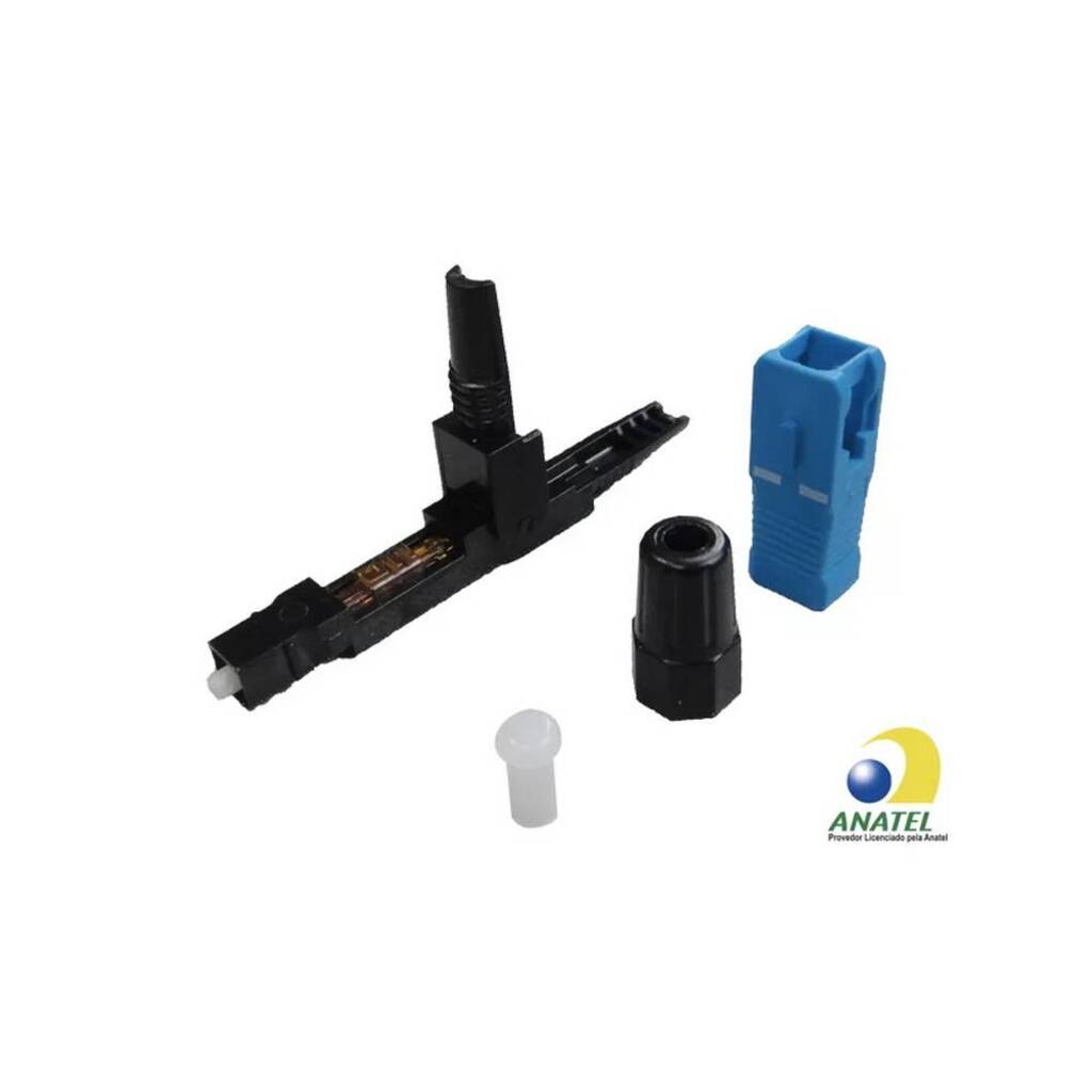 Conector M-SC/UPC Fibra Óptica Mecânica Seccon SecFiber NKLT-NKFCU.50 - Pacote com 10 unidades