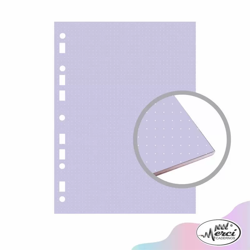 Bloco Fichário Merci Universitário Pontilhado com 40 Folhas