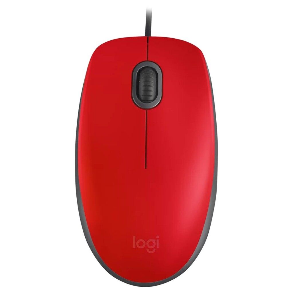 Mouse USB Logitech M110 Silent 1000 Dpi Vermelho - 910-006755-V