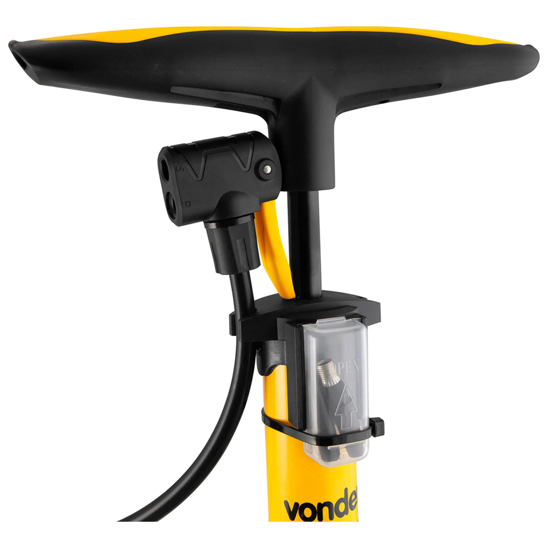 Bomba de Ar para Encher Pneu Manual 63 cm Vonder - Amarelo/Preto