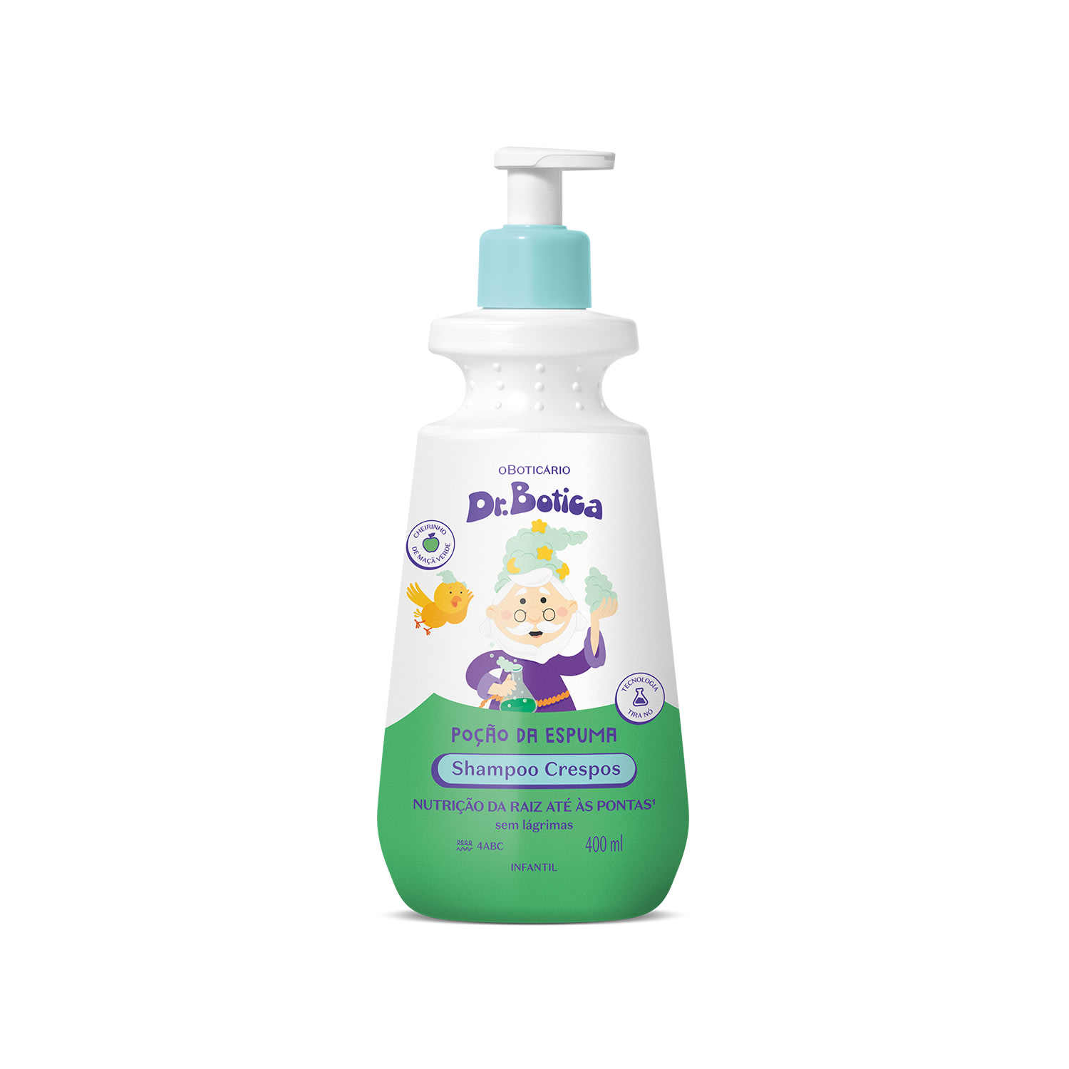 Combo Dr. Botica Cabelos Crespos 4 ABC: Shampoo Infantil 400ml + Condicionador Infantil 400ml