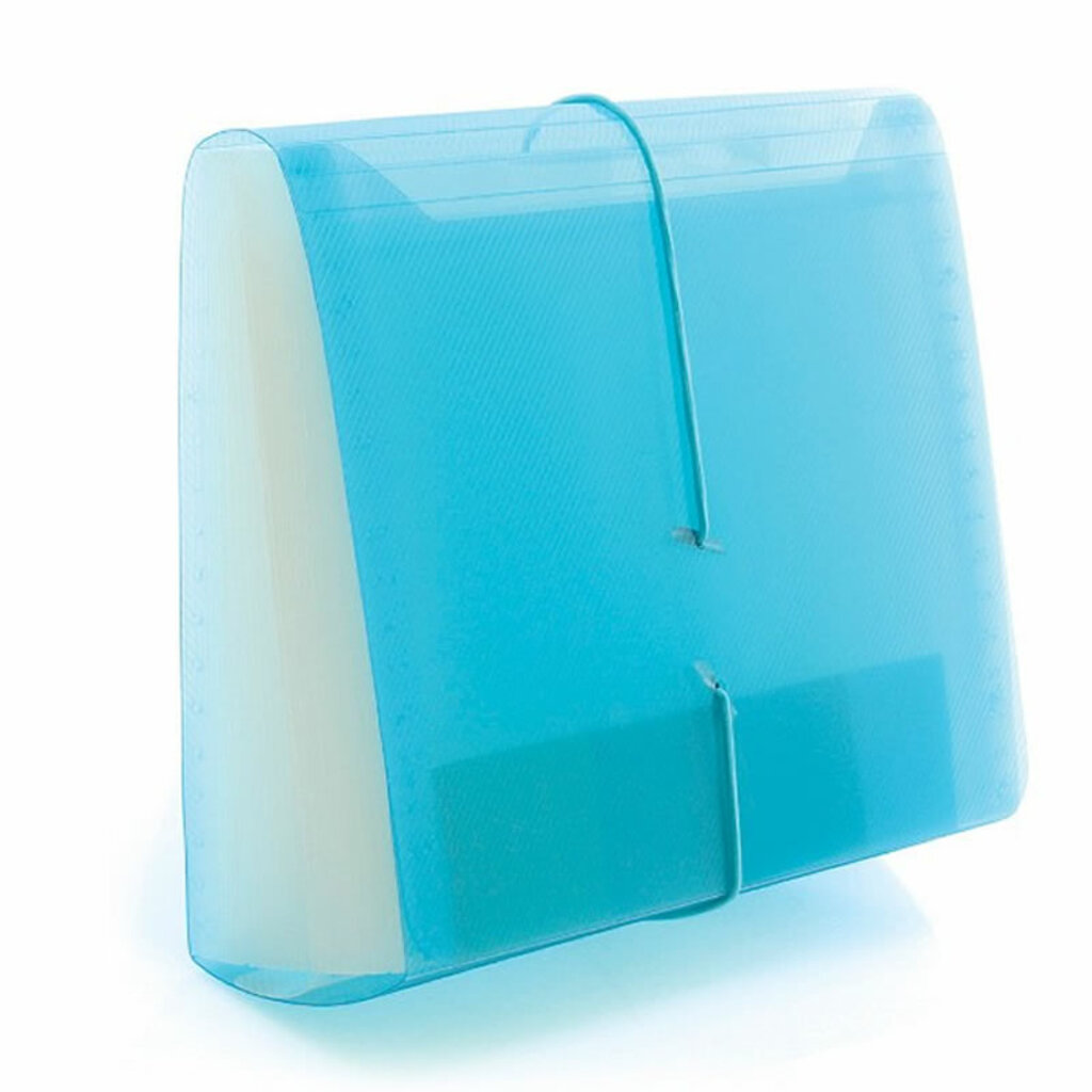 Pasta Sanfonada Duplicata com 31 Divisórias Azul Unitário Polibras - 93209