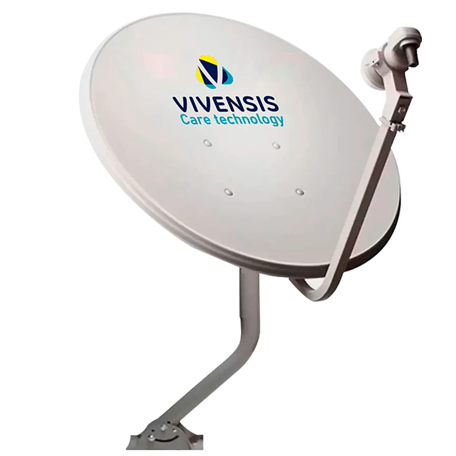 Antena Monoponto Banda KU Chapa 60cm + Receptor Digital SAT HD VX10 Vivensis