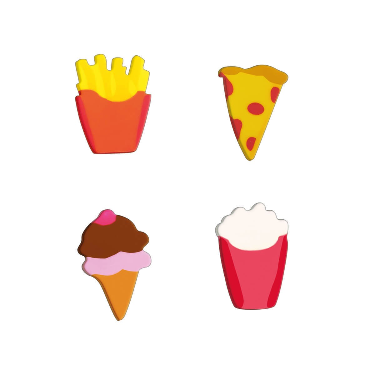 Borracha Tilibra Mini Foods Unidade Sortido