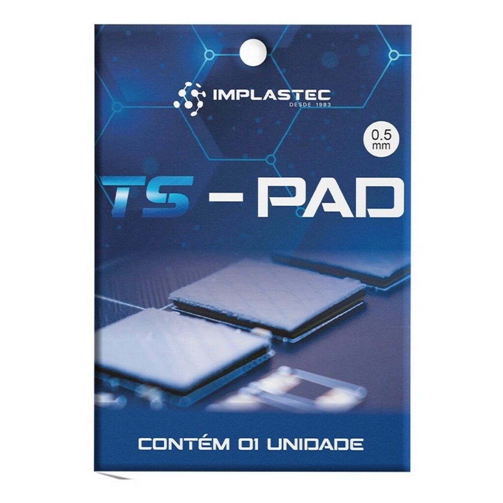 Thermal Pad Almofada Térmica Ts Pad 100x100 x 0.5mm 12.8W/m.K - Implastec  PATSPAD05