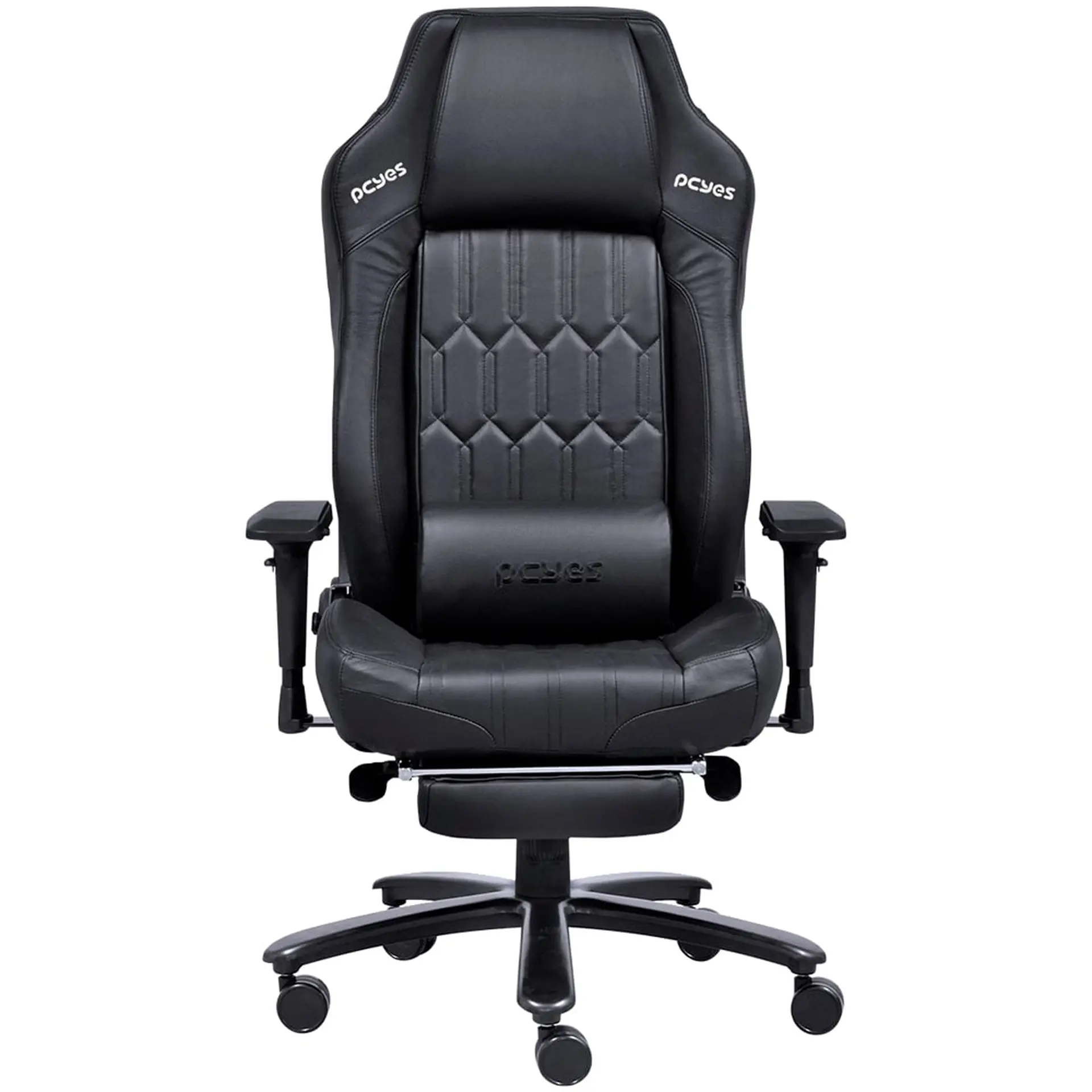 Cadeira Gamer Reclinável Pcyes Mad Racer V16 Couro Suporta até 180 kg - Preto