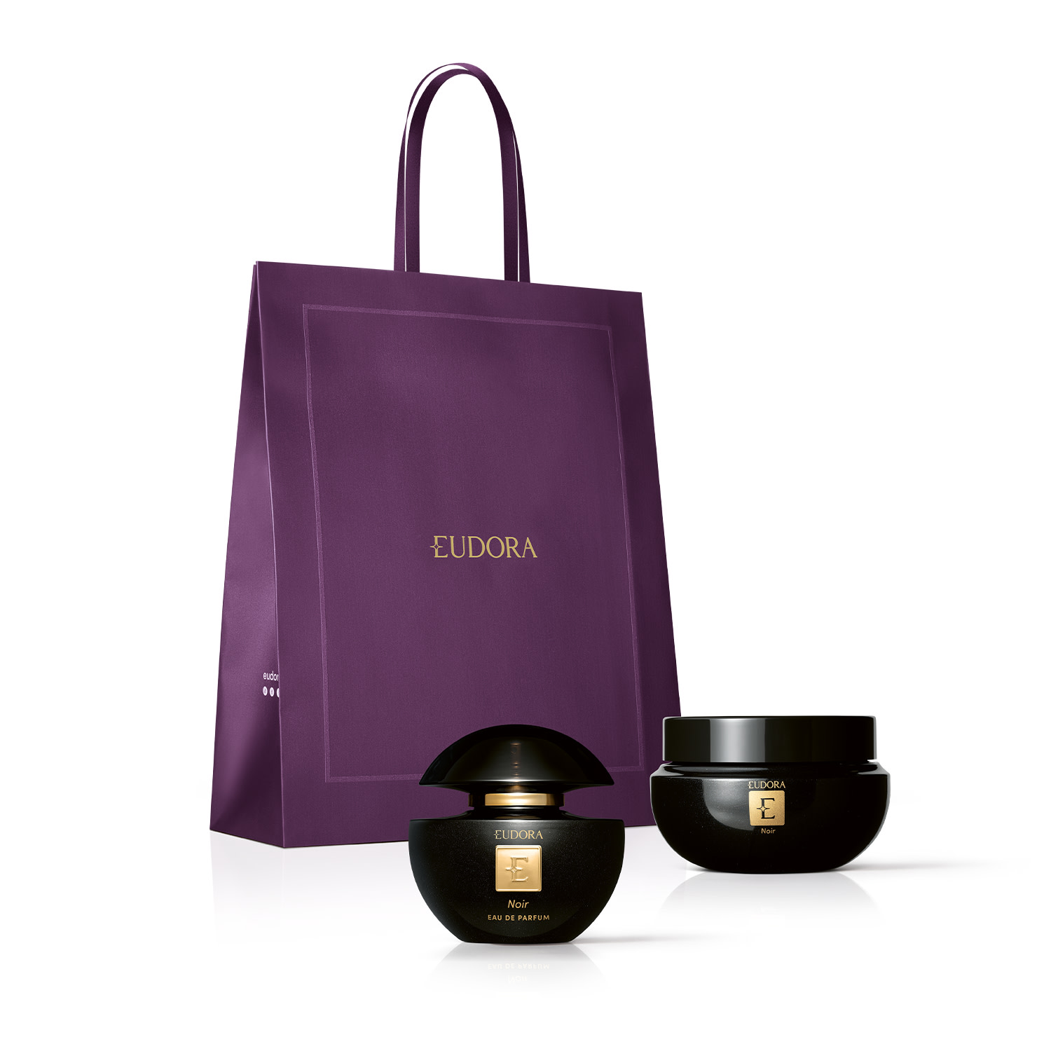 Combo Presente Eudora Noir: Eau de Parfum 75ml + Creme Hidratante 250g + Sacola