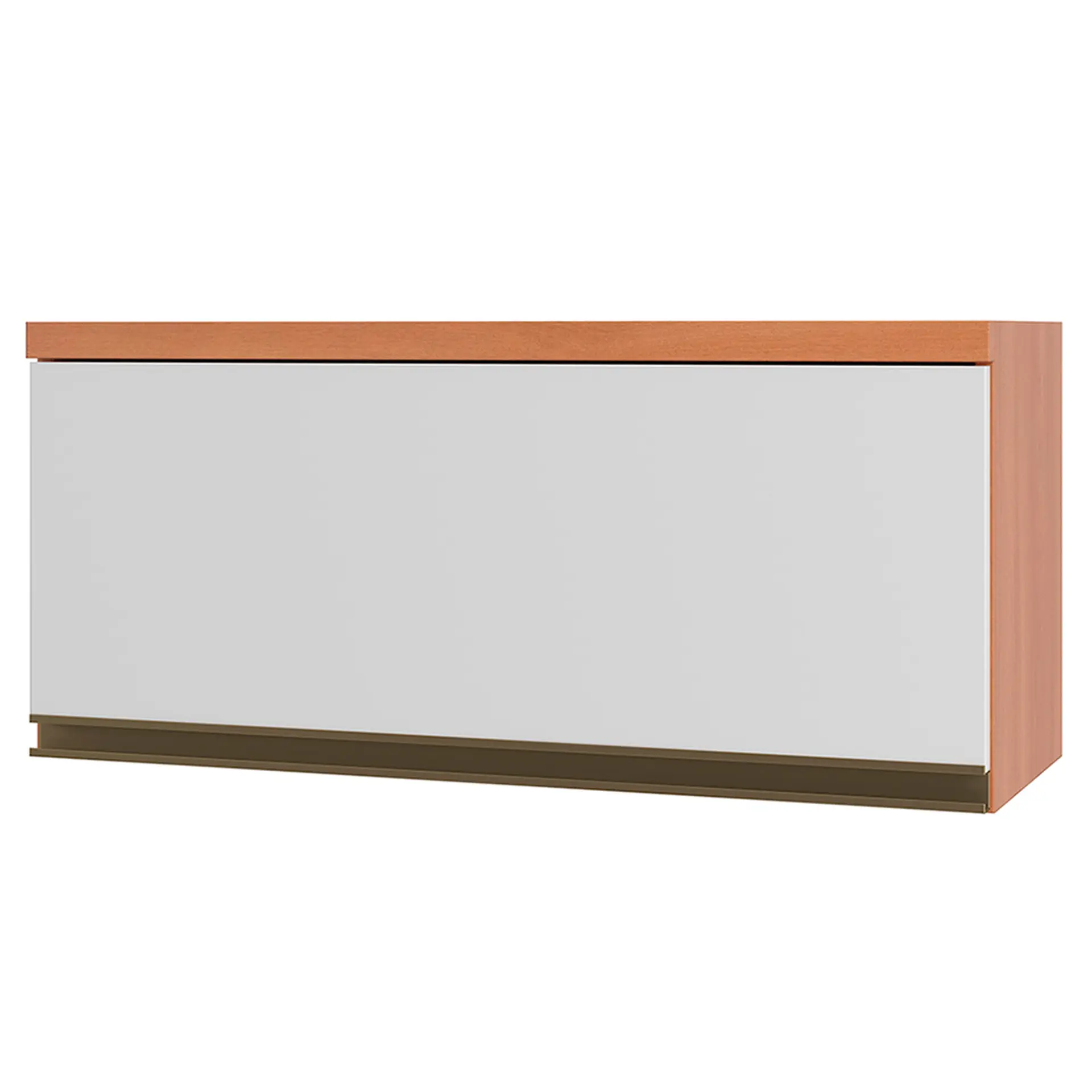 Armário Aéreo 1 Porta Basculante em MDP 80cm Macadâmia Telasul - Freijo/Branco