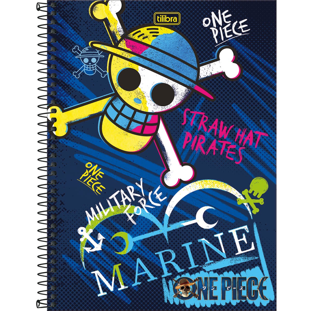 Caderno Universitário Tilibra ONE PIECE 160 Folhas com 10 Matéria Grande Sortido