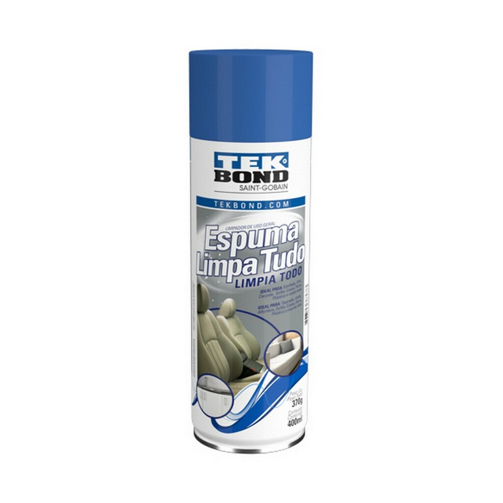 Spray Espuma Limpa Tudo 400ml/370g Limpeza á Seco - Tekbond - 78072713042