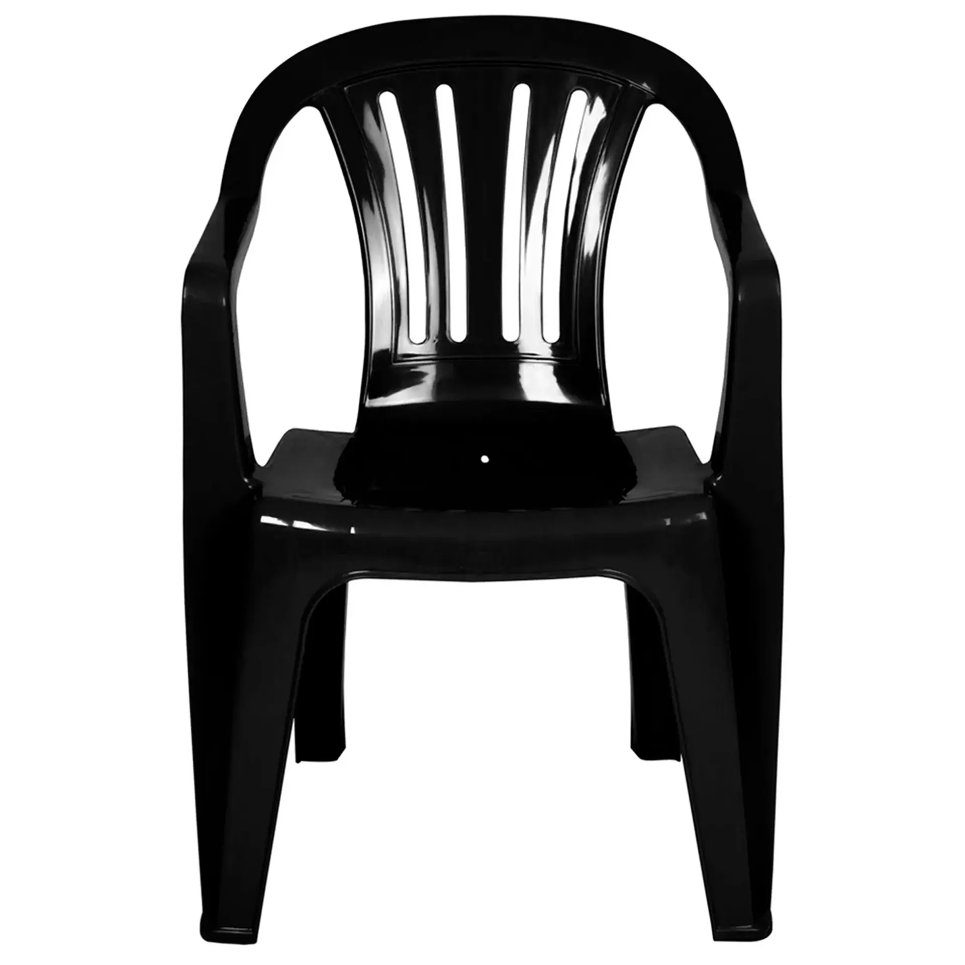 Cadeira Poltrona de Plástico Mor Suporta até 182kg - Preto