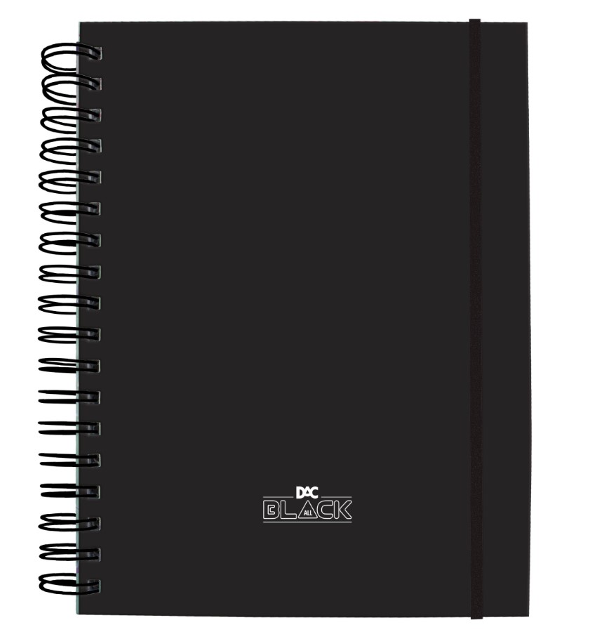 Caderno DAC Smart Mini ALL BLACK com Folhas Reposicionáveis