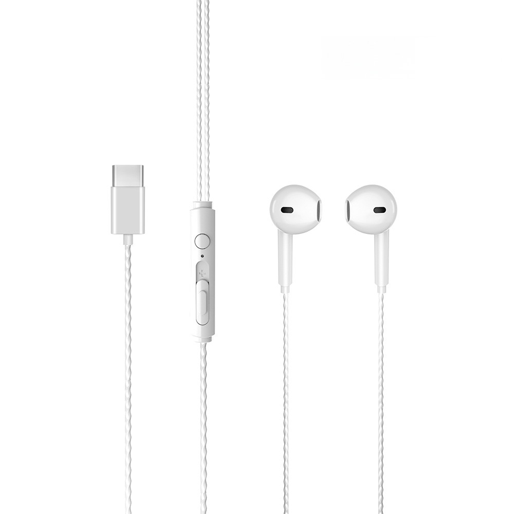 Fone de Ouvido Intra-Auricular com Microfone USB-C Preto Lecoo EH104WHC