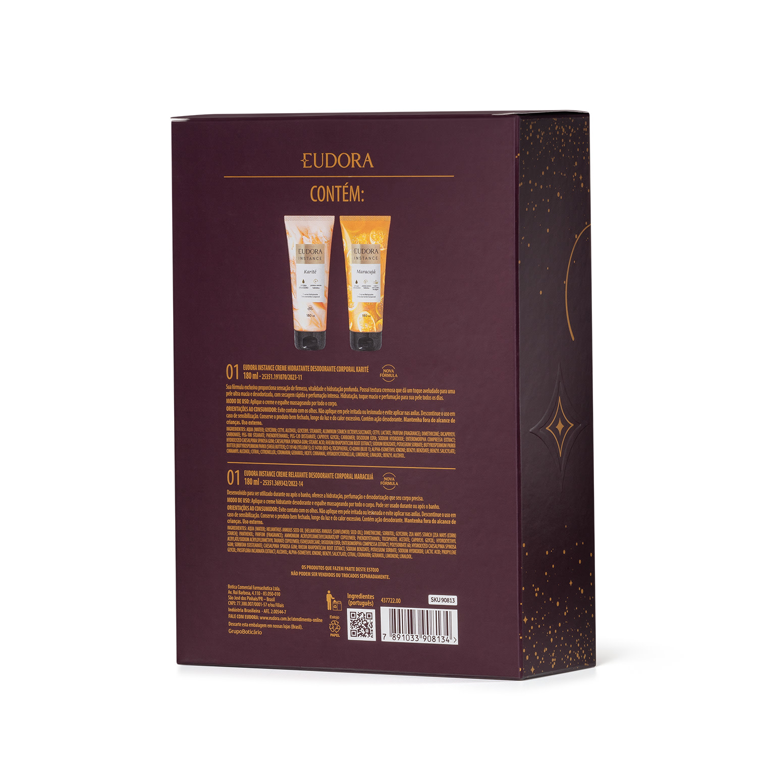 Kit Presente Queridinhos Instance: Loção Karité 180ml + Loção Maracujá 180ml