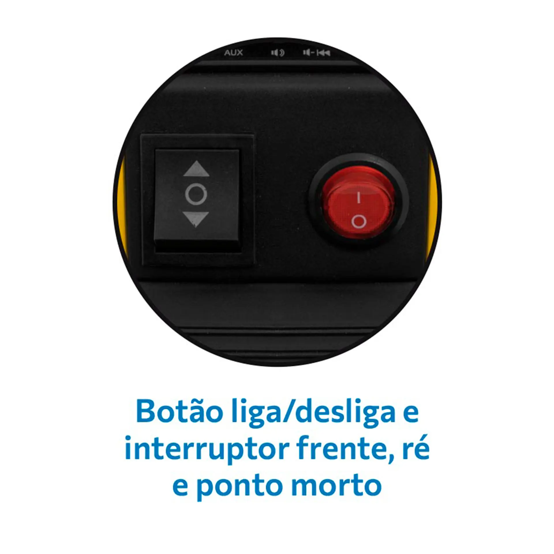 Quadriciclo Elétrico Infantil com Farol e Limitador de Giro Bandeirante - Amarelo - Bivolt