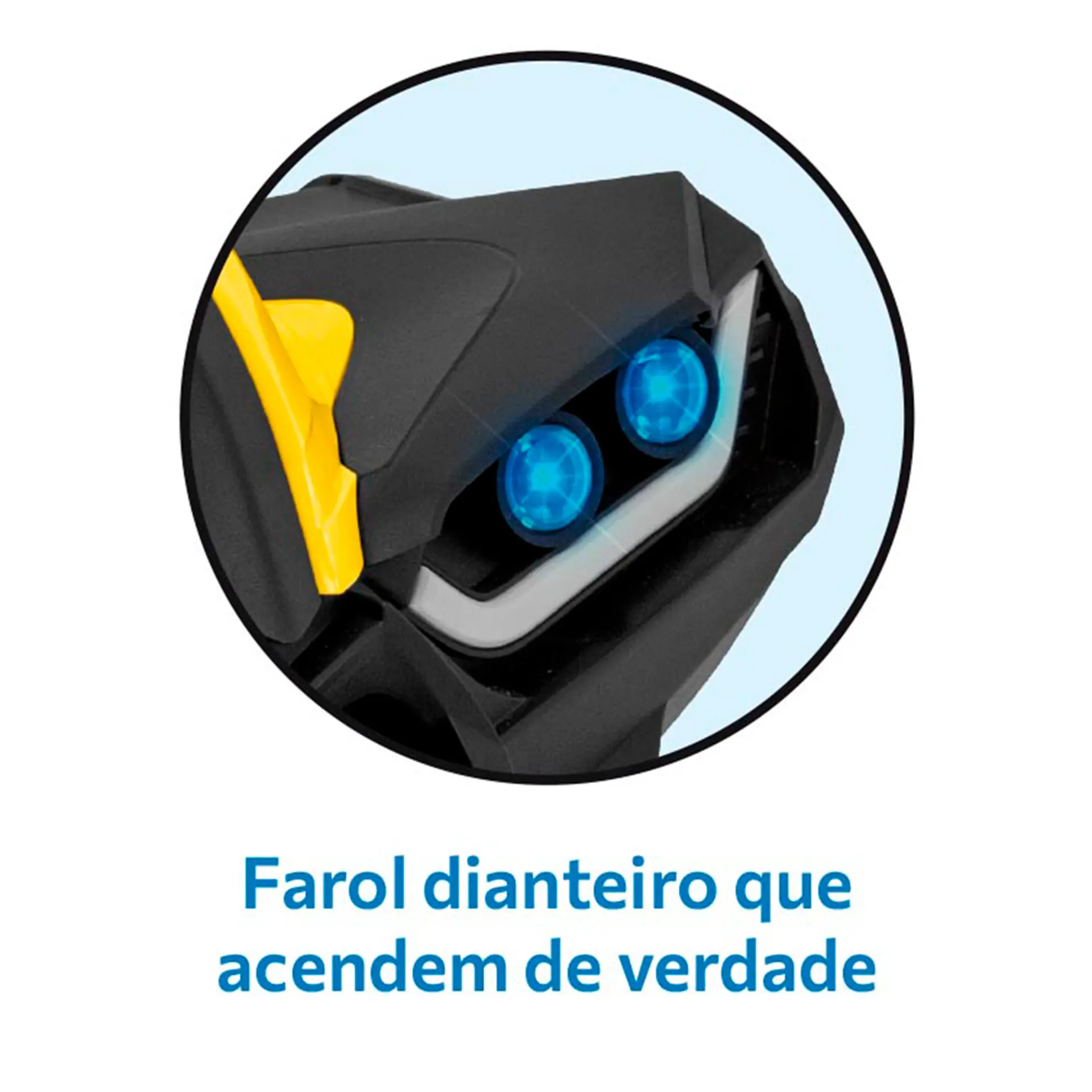 Quadriciclo Elétrico Infantil com Farol e Limitador de Giro Bandeirante - Amarelo - Bivolt