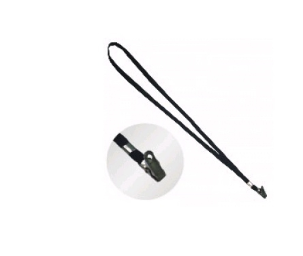 Cordão para Crachá 42cm com Presilha Preto Plastpark Pacote com 10 Unidades - 242