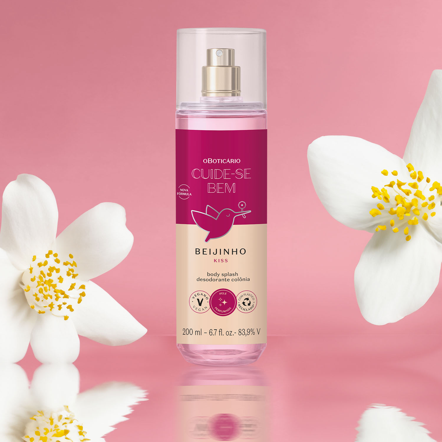 Body Splash Desodorante Colônia Cuide-se Bem Beijinho 200ml
